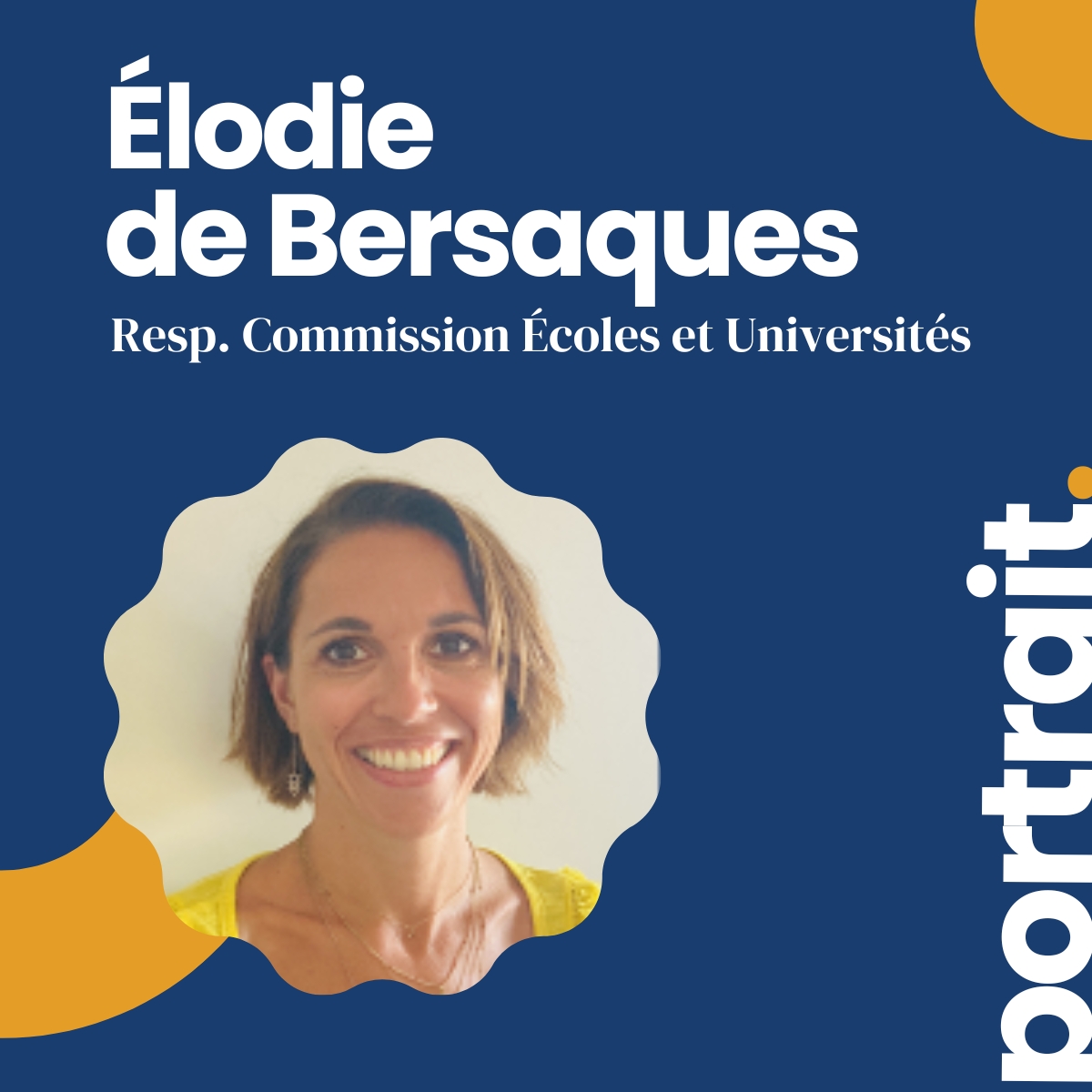 Élodie de Bersaques, responsable commission écoles et universités